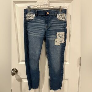 Wonder Nation Dark Blue Jeans with Crochet Details